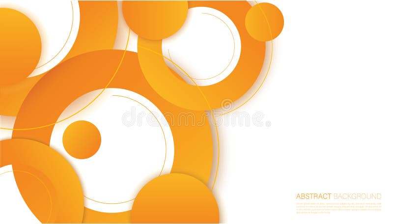 Abstract circles yellow background vector illustration royalty free illustration