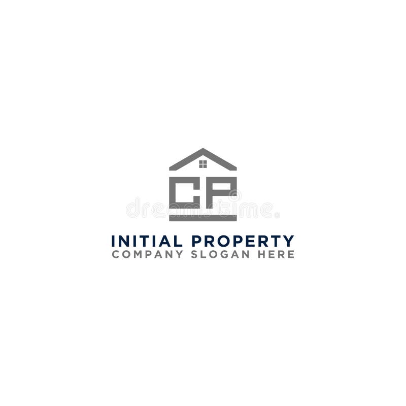 Logo Template Vector Design, Property, Real Estate with the Initials CP