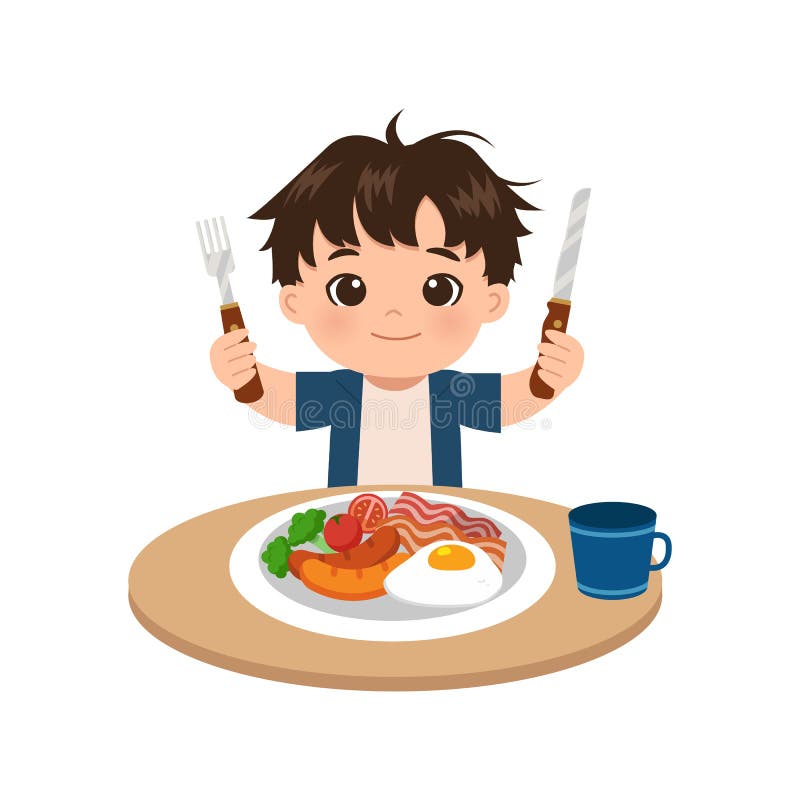 Cartoon Eat Breakfast Stock Illustrations – 29,008 Cartoon Eat