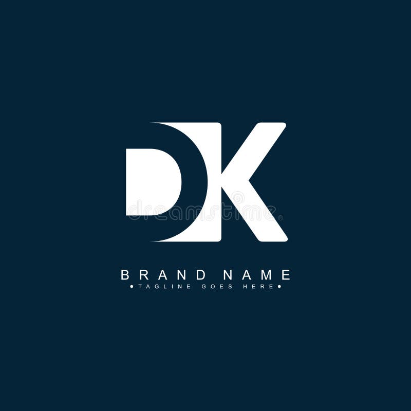 Initial Letter DK Logo - Minimal Vector Logo