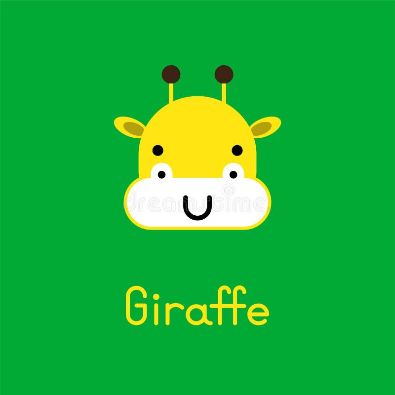 Cute Giraffe Face. Little Giraffe in Cartoon Style Stock Vector Illustration of giraffe, wild
