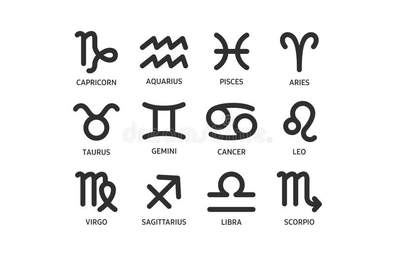 Zodiac Signs Horoscope Icon Clipart Stock Vector - Illustration of ...