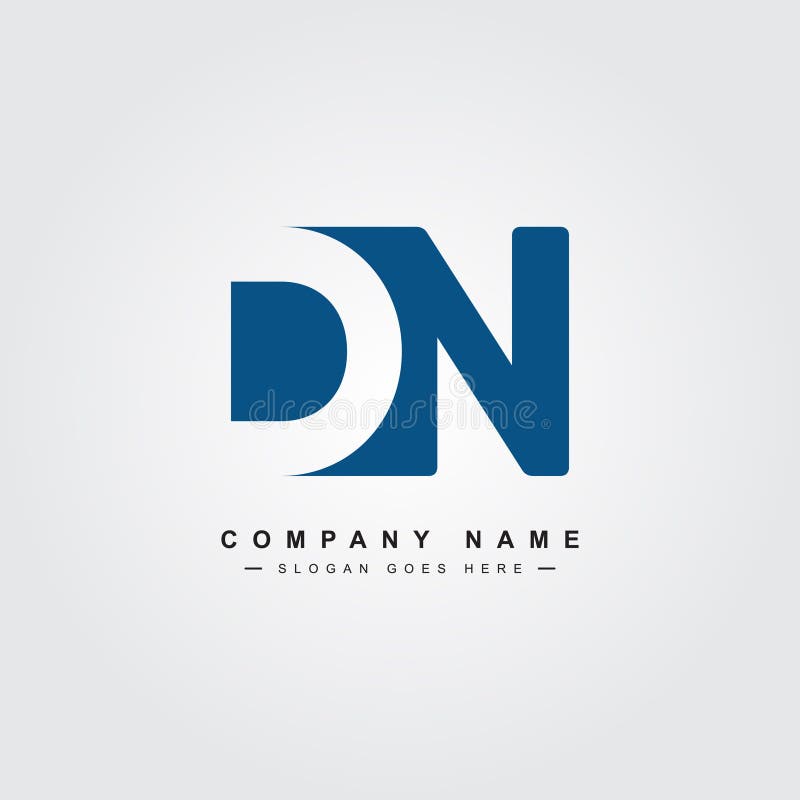 Initial Letter DN Logo - Minimal Vector Logo Stock Vector ...