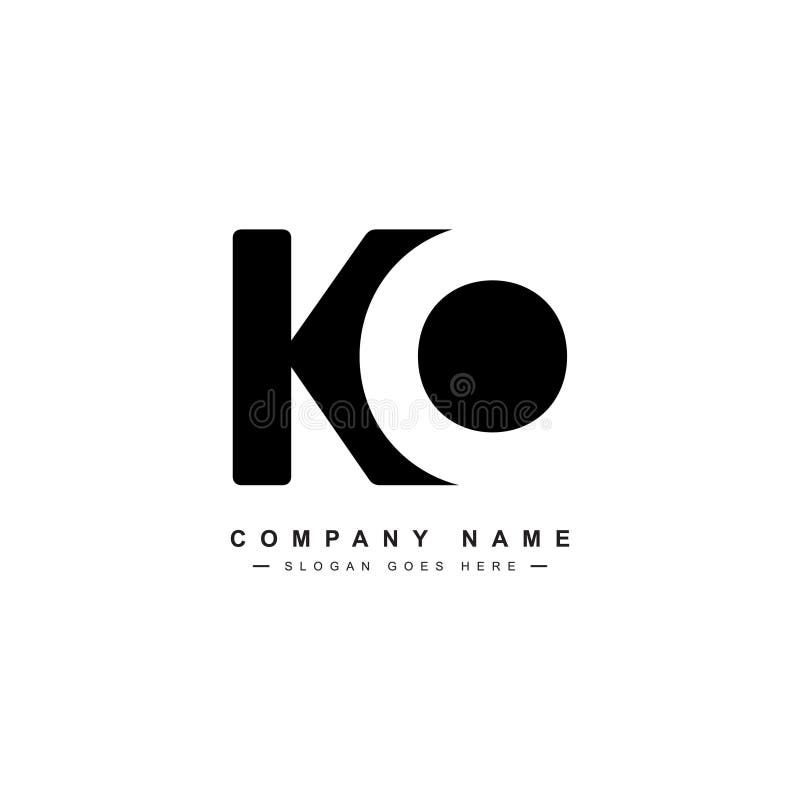 Initial Letter KO Logo - Simple Business Logo Stock Vector ...