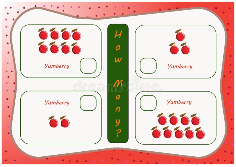 how many counting games with fruit preschooler worksheets kids activity sheets printable worksheets stock illustration illustration of count counting 215312845