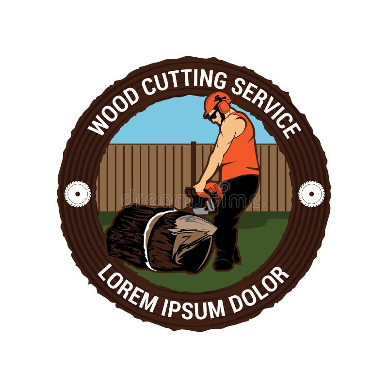 Wood Cutting Logo with Saw Icon Stock Vector Illustration of perfect, industry 216577617