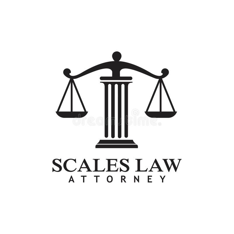 Scales of Justice Attorney Pillar Stock Vector - Illustration of ...