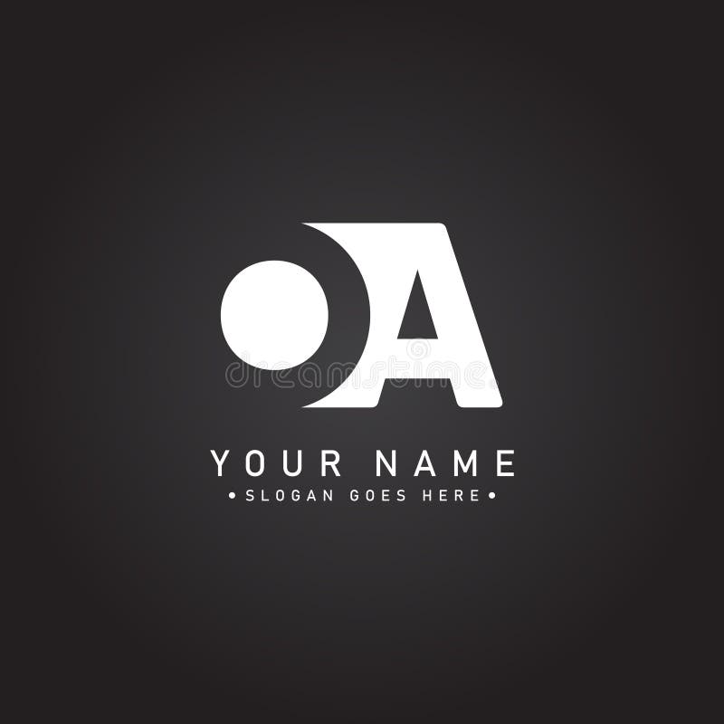 Initial Letter OA Logo - Minimal Business Logo Stock Vector