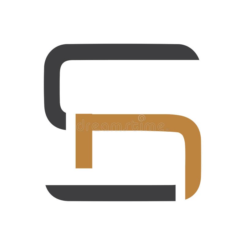 NS, SN, S AND N Abstract initial monogram letter alphabet logo design royalty free illustration