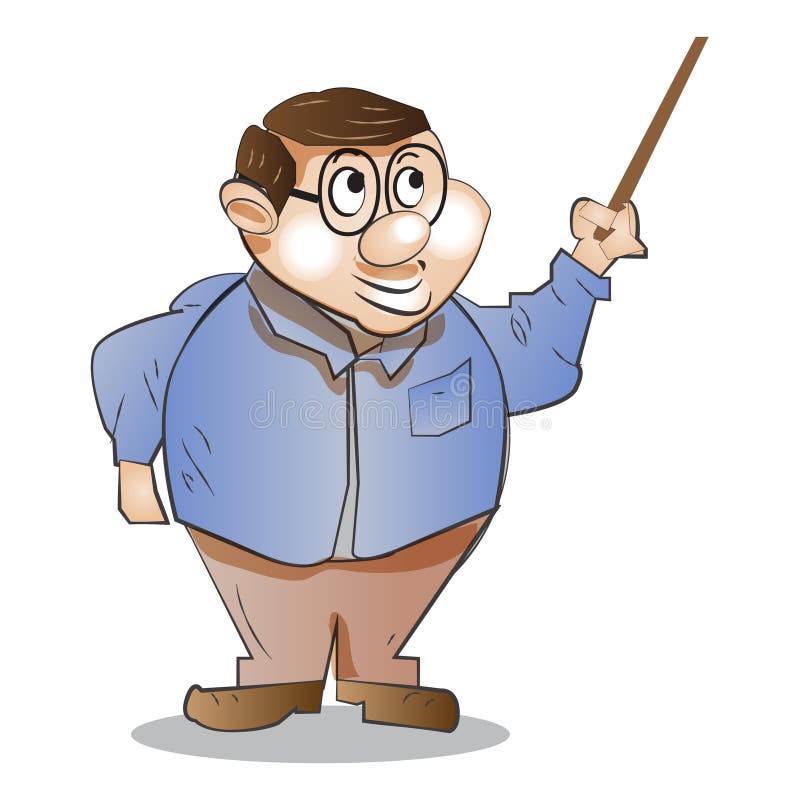 Male Teacher Funny Cartoon Character Illustration Stock Vector -  Illustration of funny, chalkboard: 217705814