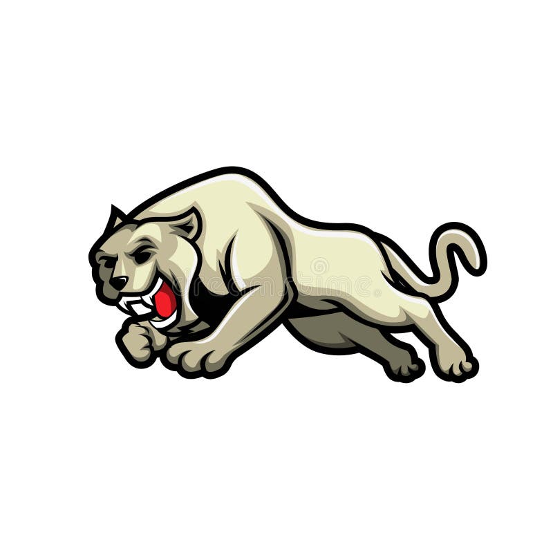 Jumping panther stock vector. Illustration of pastiche - 20051700