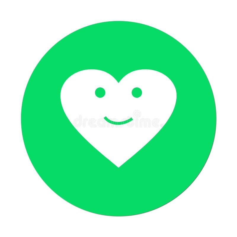 Smile with heart eyes icon black color in circle Vector Image