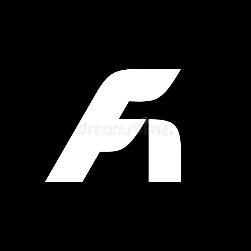 FA letters logo design â€“ Abstract vector monogram emblem. stock illustration