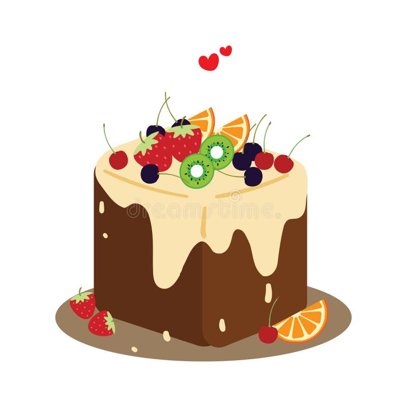 Cute Cartoon of Chocolate Pudding with Fruits. Simple Vector for Icon, Logo and Posters Stock Vector - Illustration of vector, strawberry: 220824442 Cute Cartoon of Chocolate Pudding with Fruits. Simple Vector for Icon, Logo and Posters Stock Vector - Illustration of vector, strawberry: 220824442