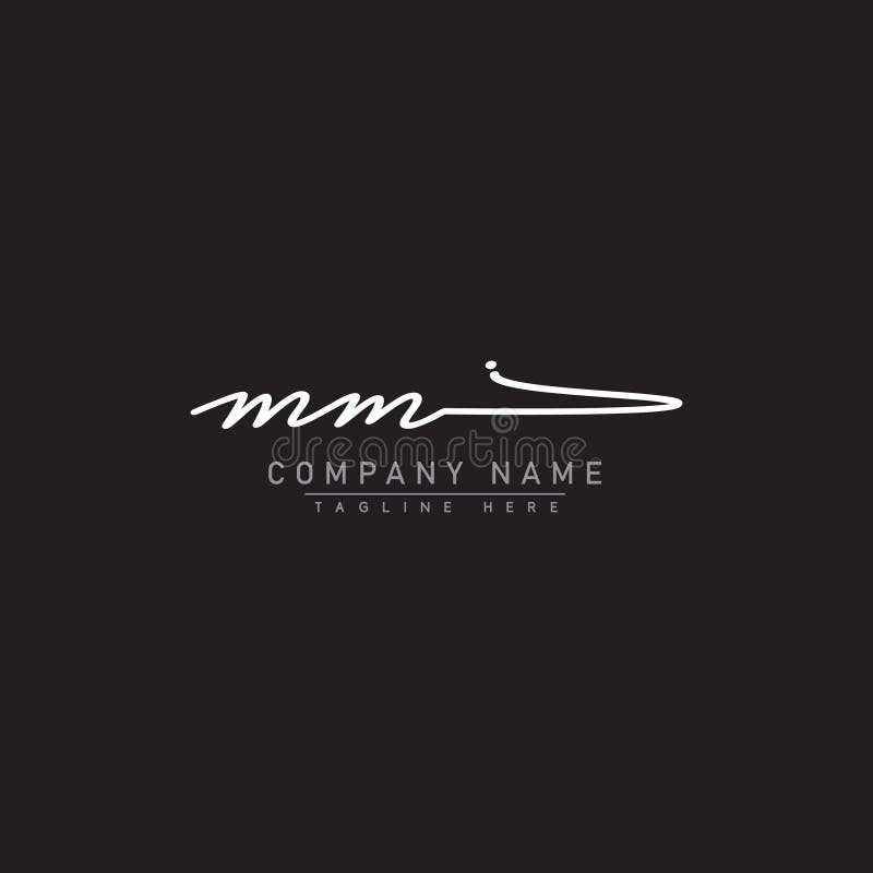 Elegant luxury letter mm logo Royalty Free Vector Image