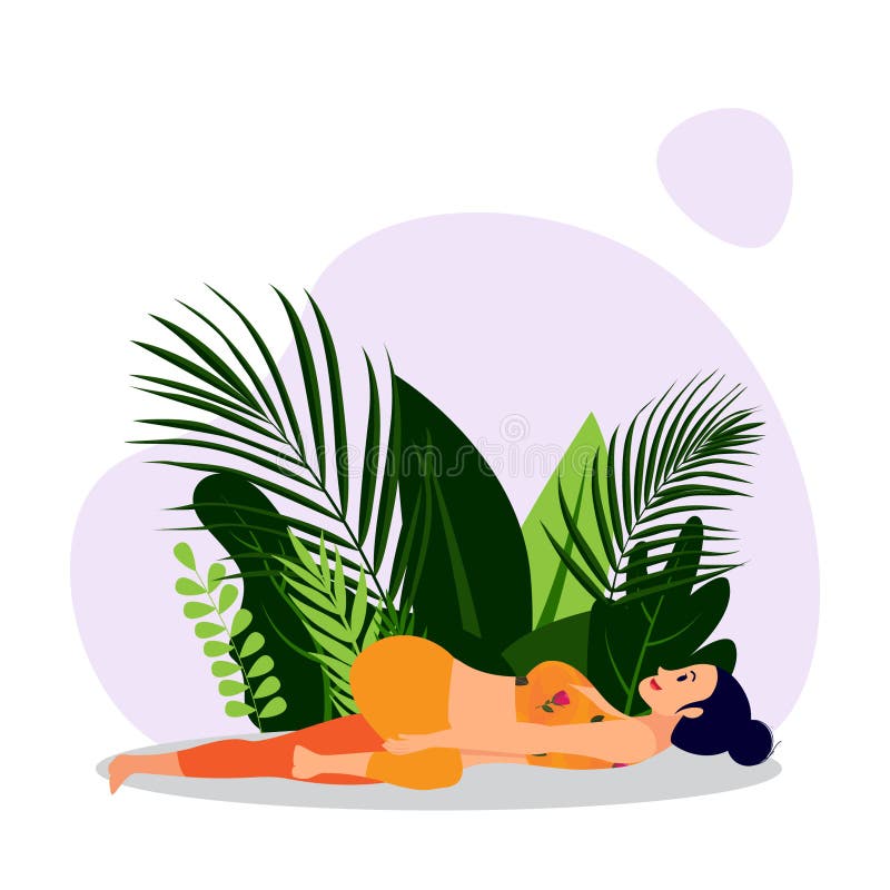 Woman practicing yoga asana indoor, international yoga day vector, international yoga day vector vector illustration