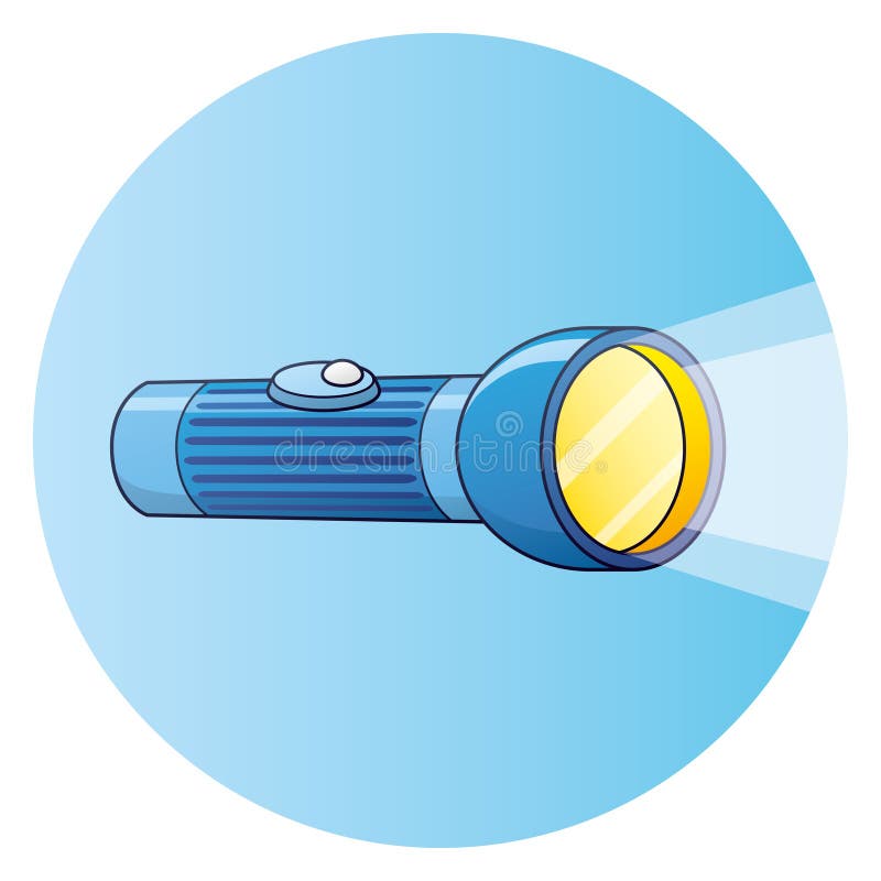 flashlight shining clipart