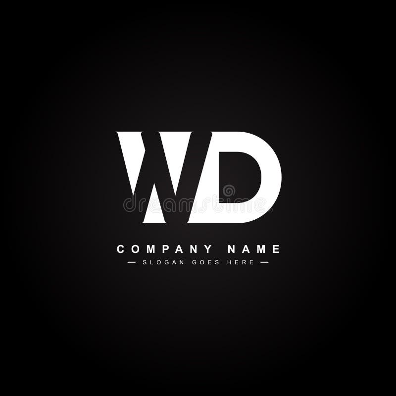 Initial Letter WD Logo - Minimal Business Logo Stock Vector ...