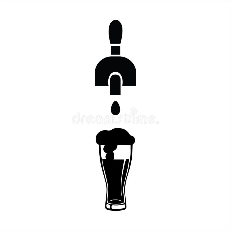 Barrel Beer Vector Icon, Draft Beer Symbol. Modern, Simple Flat Vector