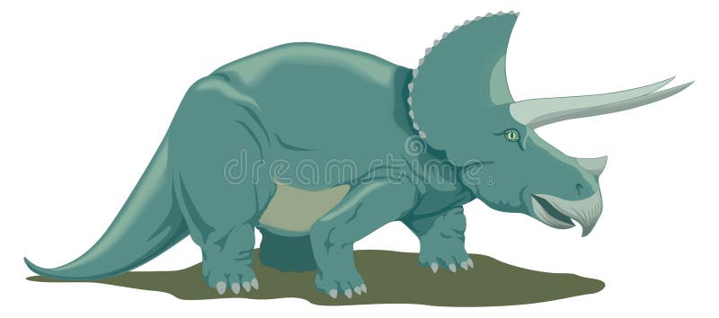 Динозаврик Трицератопс вектор