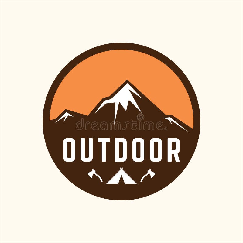Mountain Logo for Adventure and Outdoor Logo Design Stock Vector ...