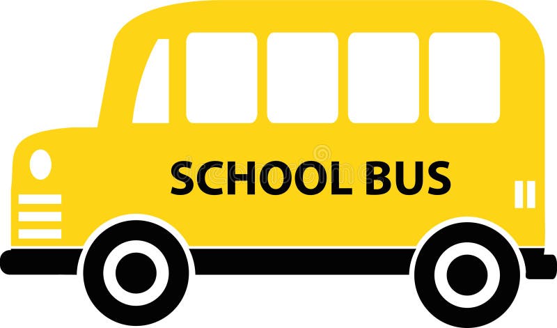 School bus layered yellow and black color svg vector illustration file cutfile royalty free illustration