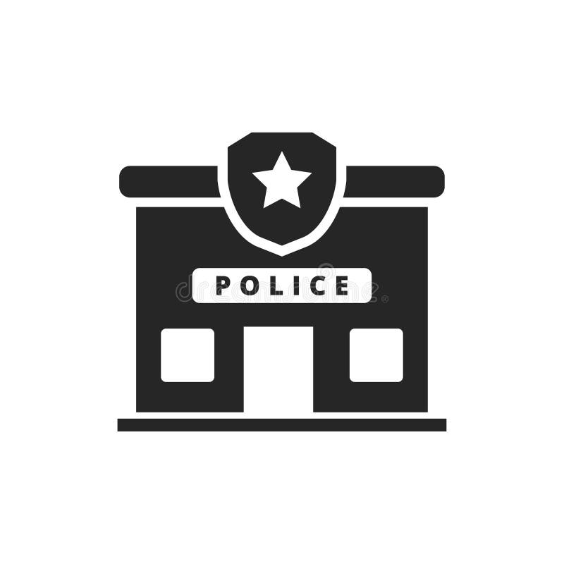 police station icon vector