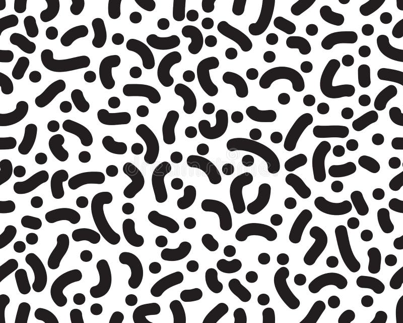 Black Confetti, Seamless Pattern Stock Illustration Illustration of repeating, trendy 227203058