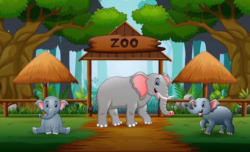 A Mother Elephant with Her Cub in the Opened Zoo Stock Vector - Illustration of nature, exit: 227263841 A Mother Elephant with Her Cub in the Opened Zoo Stock Vector - Illustration of nature, exit: 227263841