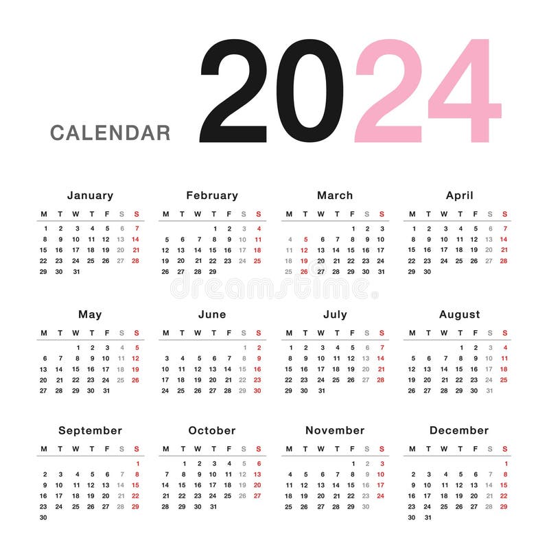 Colorful Year 2022 Calendar Horizontal Vector Design Template, Simple