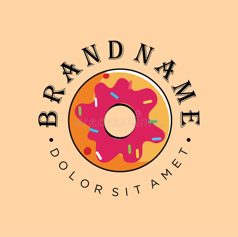 Donut Logo Flat Design Vector Illustration Template. Used for Street ...