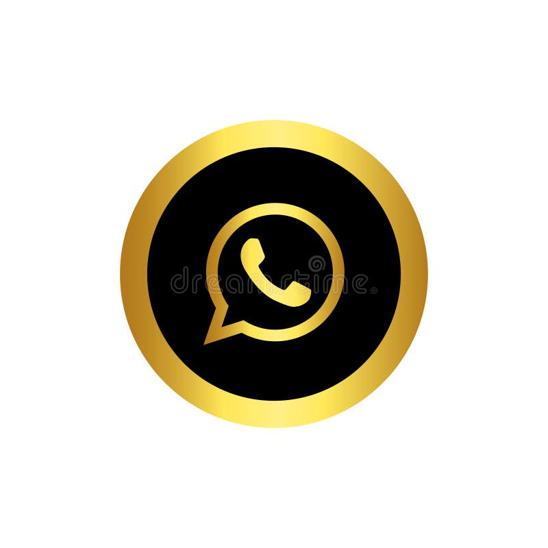 Whatsapp Vector Hd PNG Images, Golden Whatsapp Icon Whatsapp Logo