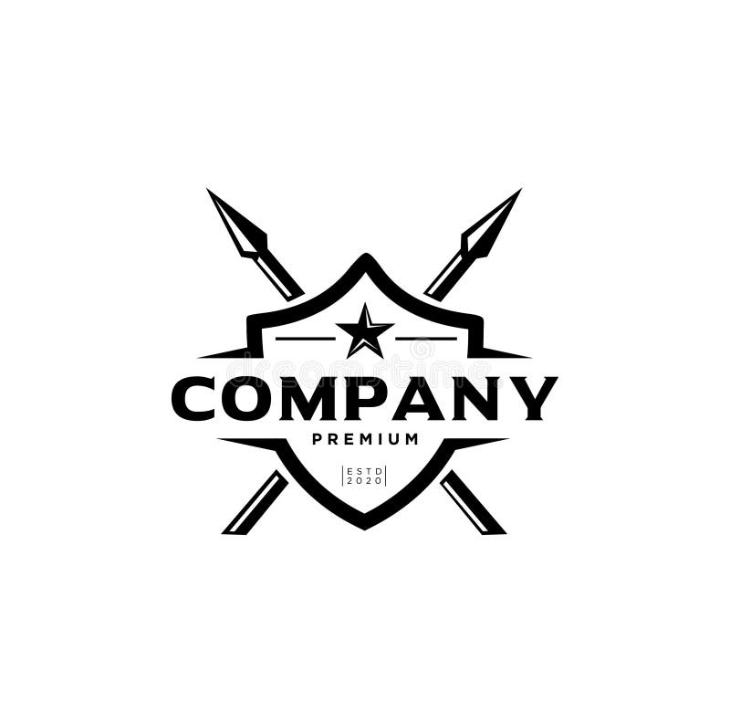 Gladiator Logo Spear Shield Stock Illustrations – 1,147 Gladiator Logo ...