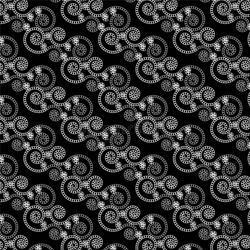 Black and White Seamless Pattern Wallpaper Vector EpsPrint Stock Vector