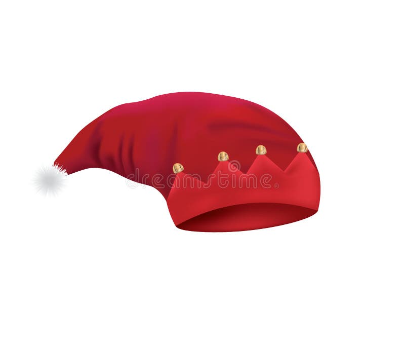 Red elf cap stock vector. Illustration of christmas - 233879878