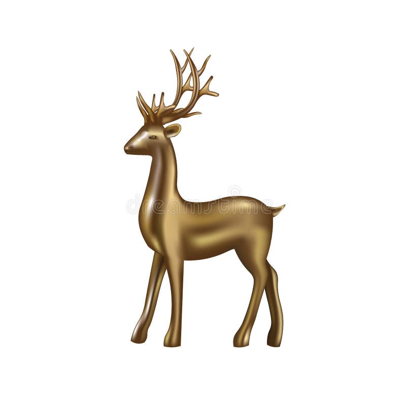 Golden deer stock vector. Illustration of golden, drawing - 64256882 Golden deer stock vector. Illustration of golden, drawing - 64256882