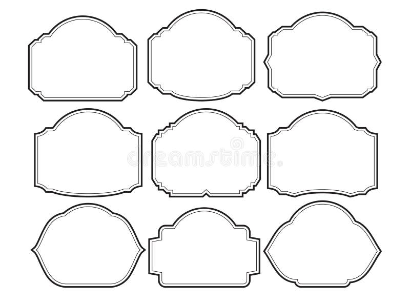 Set of Frames Border Design Vintage Stock Vector - Illustration of ...