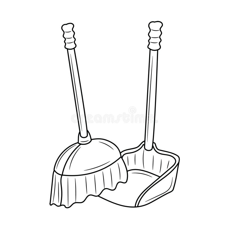 clipart broom and dustpan