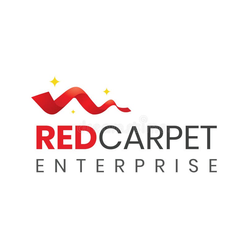 Red Carpet or Ribbon Enterprise Logo Stock Vector Illustration of decoration, emblem 235091558