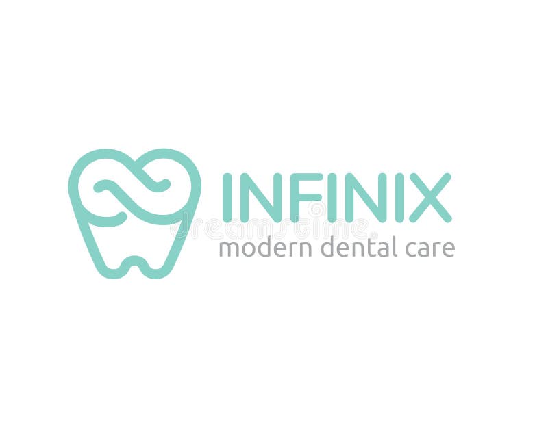 Infinity Represent Dental Health Care Logo Illustration Vector Stock