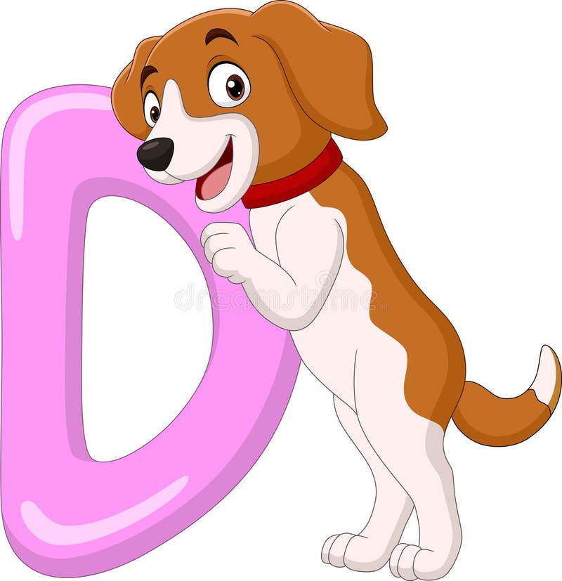 Alphabet letter D for Dog stock vector. Illustration of baby - 235746194