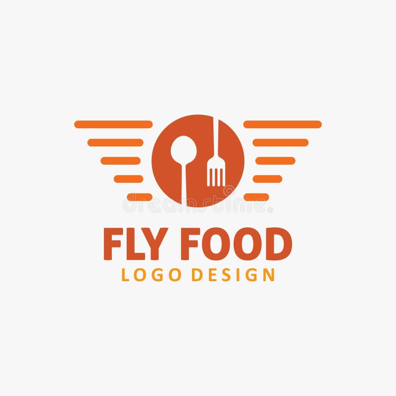 Fly food logo design stock vector. Illustration of creative 236927959