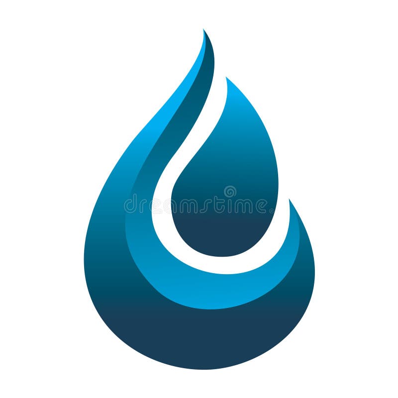 Blue Gas Flame Color Shape Logo Design Stock Vector Illustration of