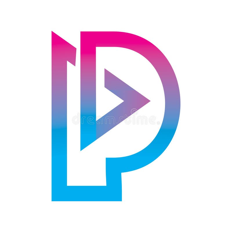 P Alphabet Play Logo Design Concept Stock Vector - Illustration of blue,  style: 200734811