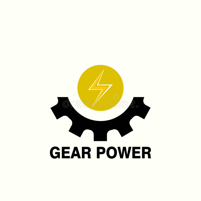 Gear power electric stock vector. Illustration of element 237559736
