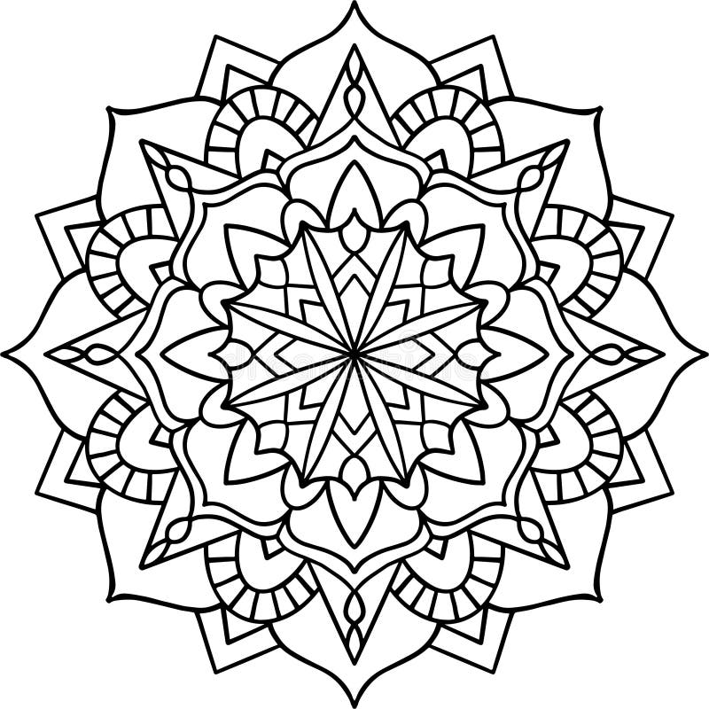 Mandala 9b. Design Vector Logo Icon Illustration Stock Vector ...