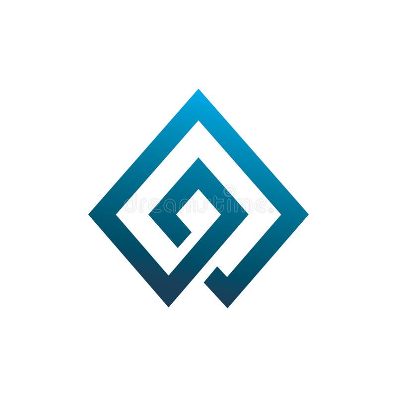 Blue Diamond Color Shape Logo Design Stock Vector - Illustration of