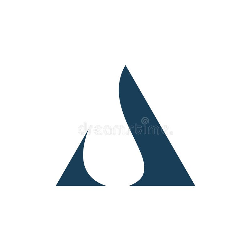 Blue Triangle Drop Fluid Logo Design Stock Vector - Illustration of ...