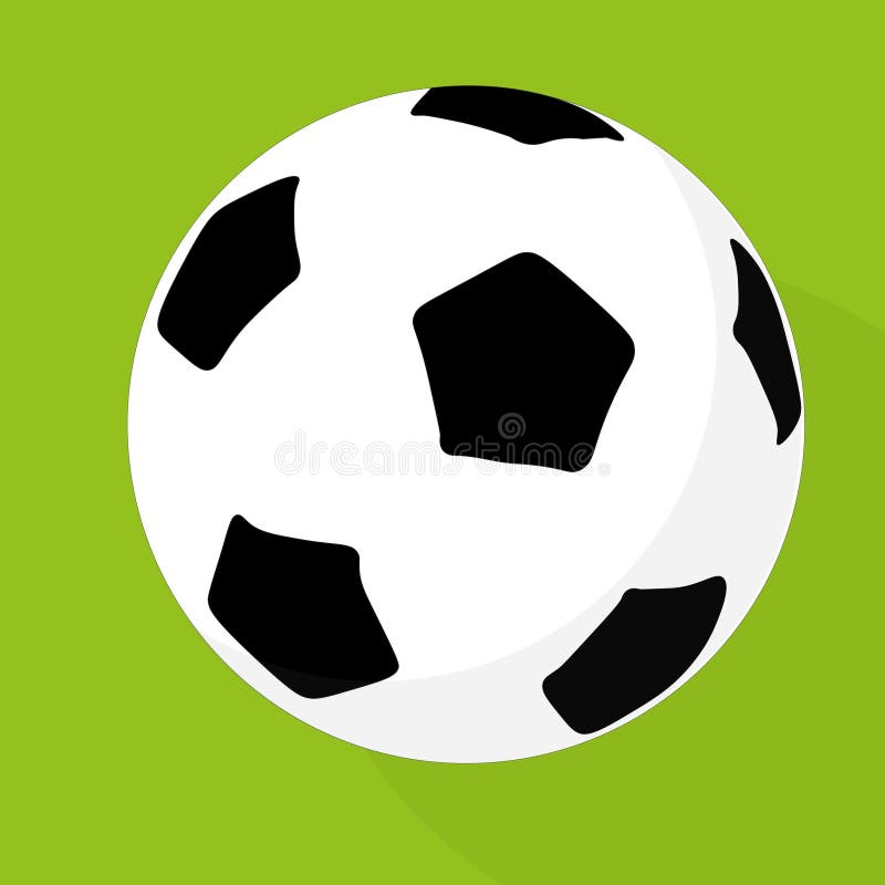 Soccer Ball on Green Backgroud Vector Illustration Stock Illustration Illustration of leage
