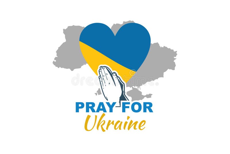 Pray for Ukraine, Vector Illustration Stock Vector Illustration of